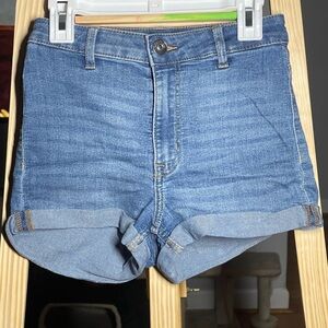 H&M Classic Blue High Waisted Jean Shorts